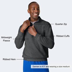 Pull à col zippé personnalisé pour hommes et femmes, en tricot, à manches longues, décontracté, pour le golf et le sport, vente en gros, OEM, uni, vierge - Product Image 2