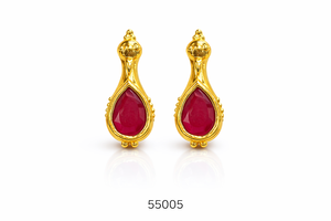 MOLL JEWELLERS ต่างหูทรงกลมโทนสีทองหรูหราพร้อมคริสตัลตรงกลาง น้ำหนักเบาและสวมใส่สบาย เครื่องประดับอินเทรนด์สำหรับสวมใส่ทุกวัน - Product Image 2