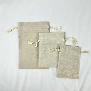 Eco Friendly Natural Jute <b>Small</b> Jewelry Pouch with Drawstring Closure for Gift <b>Packaging</b> and Storage - Product Image 6
