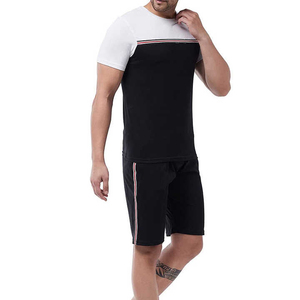 Men Summer <b>Set</b> Relaxed Fit Matching Short Sleeve Shirt And Shorts Breathable Material Perfect For Home Travel Outdoor Activities - Product Image 2