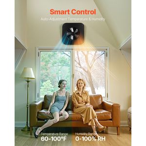 Ventilatore da Tetto Solare Intelligente da 50W con Termostato, Flusso d'Aria 3000 CFM, Telecomando, Ventilatore di Scarico a Una Velocità con Sensore Fumo - Product Image 3
