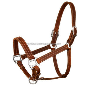 Licol de cheval en cuir rembourré doux, classique, fait à la main, et produits équestres de course de chevaux, en gros auprès du fabricant - Product Image 2