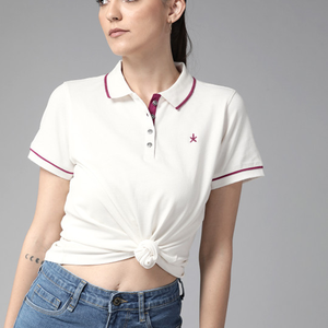 Servicio OEM, Camiseta de Alta Calidad para Mujer, Transpirable, de Secado Rápido, Ropa Deportiva de Verano, Jersey de Golf de Manga Corta, Poliéster/Algodón, MOQ Bajo - Product Image 4