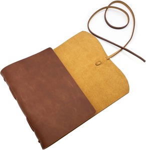 Carnet de notes marron foncé, journaux en cuir pour écrire, petit carnet de notes de 5,5x7,5 pouces, bloc-notes pour femmes et hommes, cadeaux, travail - Product Image 4