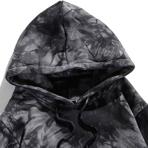 Men's Oversized <b>Tie</b>-<b>Dye</b> Hooded <b>Sweatshirt</b> Regular Sleeve French Terry Casual Autumn Wear - Product Image 2
