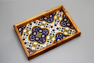 Bandeja de madera para servir, diseño clásico, superficie pulida lisa, ideal para servir comida, bebidas, aperitivos, cocina, comedor - Product Image 3