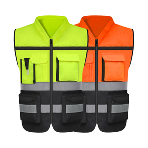 เสื้อกั๊กสะท้อนแสง LED ขายตรงจากโรงงาน เสื้อกั๊กนิรภัยพร้อมกระเป๋า - Product Image 3