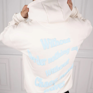 Sudadera con Capucha Premium para Hombre, Estilo Urbano, con Estampado Puff, de Algodón y Felpa, Talla Grande, Informal, Directo de Fábrica - Product Image 4