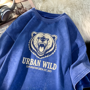 Camisetas de Hombre Personalizadas con Logotipo, Estilo Urbano, Tejidas, 100% Algodón, Lisas, de Alta Calidad, con Estampado Vintage Lavado y Antiarrugas - Product Image 5