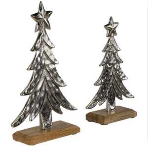 High Quality Aluminium <b>Christmas</b> Tree Decor Single-piece Handmade Modern Eco-Friendly Durable Tabletop Sculpture for Living Room - Product Image 3