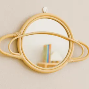 Espejo de Pared Decorativo Colgante con Forma de Planeta, Hecho a Mano en Vietnam con Ratán Natural, Precio de Fábrica - Product Image 2