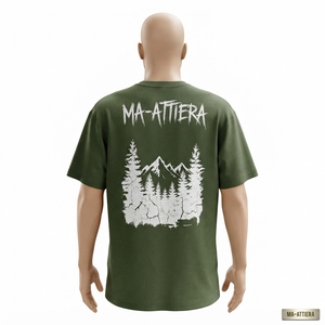 Men's Green Graphic <b>T</b> <b>Shirt</b> Short Sleeve <b>Mountain</b> Print Casual Streetwear Apparel Wholesale Supplier - Product Image 2