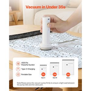 Paquete de 18 Bolsas de Almacenamiento al Vacío para Ropa, Ahorro de Espacio con Doble Cierre, Bomba y Cable de Carga, Esencial para Viajes - Product Image 4