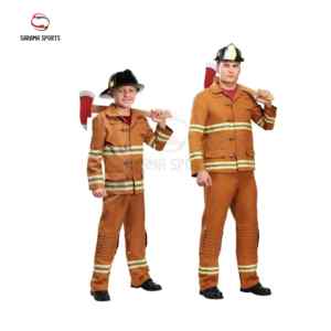 Combinaisons de pompier de qualité supérieure, doublure en tissu respirant, vêtements de pompier, style veste et pantalon avec caractéristiques de sécurité - Product Image 1