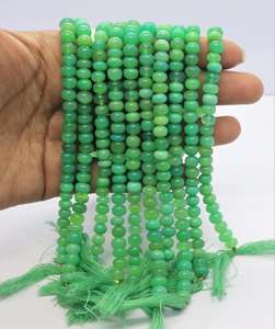 Cuentas redondas lisas de crisocola calcedonia AAA de 6.5-7 mm, piedra preciosa de crisocola calcedonia, cuentas sueltas de calcedonia natural de 8 pulgadas para joyería - Product Image 2