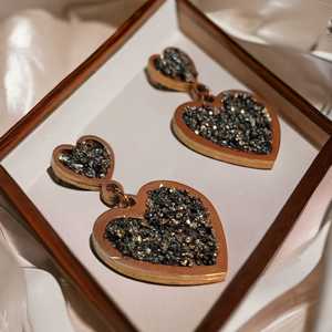 Pendiente dorado de pirita de Perú galvanizado de acero inoxidable, joyería de diseño de moda, pendientes dorados de alta calidad en venta al por mayor - Product Image 4