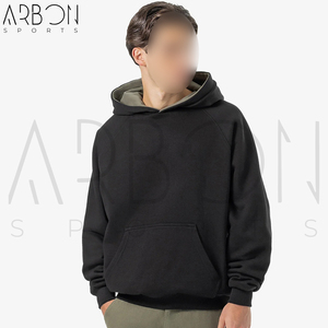 Sweat à capuche réversible personnalisé 2026 pour homme, 100 % coton molletonné, coupe ample à épaules tombantes, bicolore - Product Image 4
