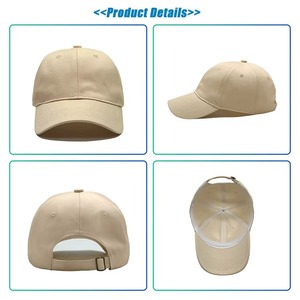 Gorra de Béisbol Personalizada de 6 Paneles, Unisex, Ajustable, de Color Sólido, Informal, de Tela de Sarga, Material de Algodón, Gorra Urbana, Proveedor OEM - Product Image 4