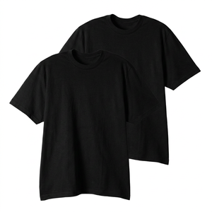 T-shirt décontracté pour homme, blanc, 100 % coton, sportif, respirant, écologique, à manches courtes, col rond, coupe classique, couleur unie, jersey - Product Image 3