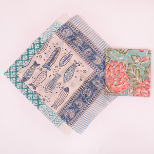 Summer Block Printed 100% Organic Cotton Geometric Design Craftjaipur Neckerchief Ethnic <b>Bandana</b> Scarf Travel Accessories Unisex - Product Image 2