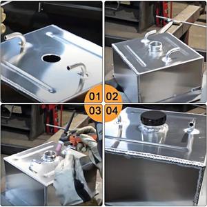 Tubo de llenado de aluminio soldado de 1/1.5/2 pulgadas con tapa, accesorios para tubo de llenado de aceite y combustible automotriz. - Product Image 5