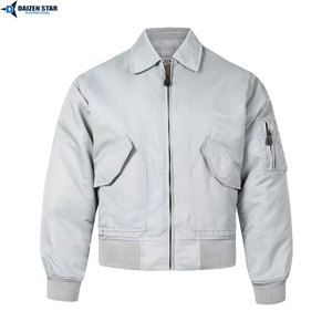 Blouson Bomber Unisexe en Toile de Qualité Supérieure, Léger, Teint Uni, Fabriqué Professionnellement, Couleur Unie, Fermeture Éclair Intégrale, Hiver - Product Image 5