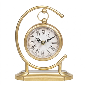 Vintage Wrought Iron Table <b>Clock</b> Metal Desktop <b>Clock</b> Antique Roman Numeral Mantle <b>Clock</b> for Home Living Room Decoration - Product Image 4