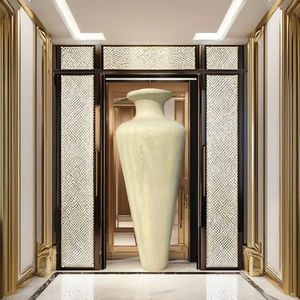 Grand vase moderne en fibre de verre, unique, sans flamme, pour centre de table de Noël ou de mariage, décoration de sol - Product Image 3