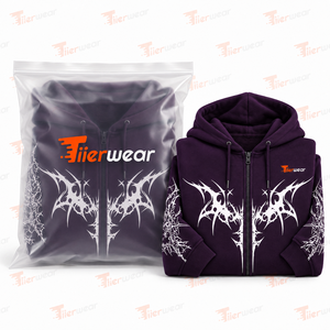Sweat-shirt à capuche pour homme, violet, avec imprimé graphique blanc, coupe classique, décontracté, en molleton, pour l'automne - Product Image 6