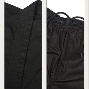 Conjunto de Kimono de Judo Negro, 100% Algodón, 220g, Ligero, Elástico y Transpirable, Uniforme de Artes Marciales para Entrenamiento de Jiu Jitsu - Product Image 3