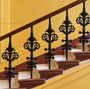 Elegant Wrought Iron Stair Balusters Classic Decorative Metal Spindles Replacement <b>Kit</b> For Indoor <b>Staircase</b> Handrail Support - Product Image 3