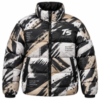 Veste matelassée courte unisexe Track Stuff TS-0019 en toile écologique respirante, coupe-vent et antibactérienne, 300g