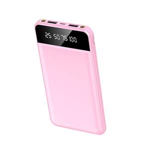 Batterie externe portable ultra-mince 10000 mAh avec 2 ports de sortie USB, lampe torche LED et câble de charge par Com - Product Image 6