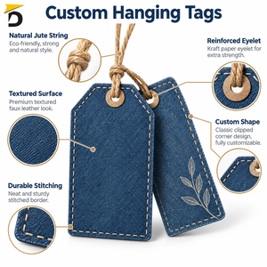 Etiquetas colgantes personalizadas ofrecen impresión de alta calidad, material duradero y acabado profesional para prendas de vestir, moda y accesorios. - Product Image 6