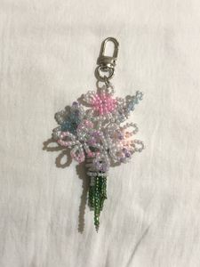 Bohemian Embroidery Beaded Keychain Handmade Colorful Bag Accessory for <b>Backpack</b> <b>Purse</b> and Car Keys - Product Image 3