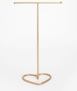 Metal Brass Jewelry Stand With Three Tiers And Oval Base For Bedroom Decor - Product Image 5