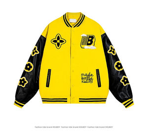 Veste bomber à capuche coupe-vent en toile personnalisée pour homme, style streetwear - Product Image 5