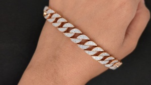 Best Selling Gold Plated Silver Claw Setting <b>Vvs</b> Moissanite Cuban Bracelet Link <b>Chain</b> Hiphop - Product Image 5
