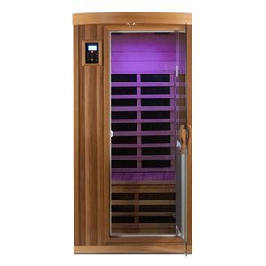 Sauna Interior Deluxe para una Persona, Bajo EMF, Infrarrojo Lejano, Cedro Rojo, con Características Premium - Product Image 3