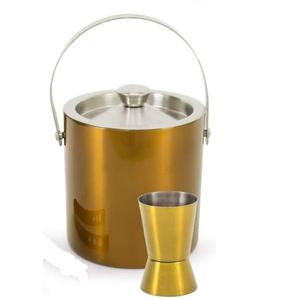 Cubo Metálico para Cerveza, Contenedor Brillante de Acero Inoxidable, Cubo de Hielo para Vino y Champaña, Cubo de Hielo Plateado - Product Image 6