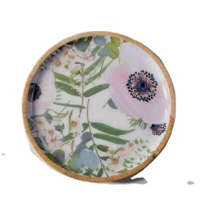 Plater impreso bandeja de madera para servir plato bandeja de desayuno en madera de Acasia Plater de venta moderno de larga duración para hotel en casa - Product Image 1