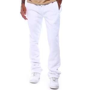 Falcon Enterprises Men's <b>White</b> Cotton Corduroy Straight Light Sweatpants Drawstring Waist Pockets Casual <b>Joggers</b> Winter - Product Image 2