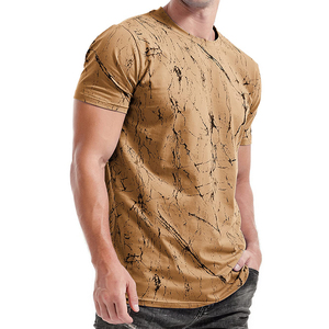 เสื้อยืดดีไซน์เนอร์พรีเมียมสำหรับผู้ชาย ระบายอากาศได้ดี สไตล์ลำลองแนวสตรีทแฟชั่นทันสมัย เสื้อผ้าสไตล์คนเมือง ผ้าพิมพ์ลายโพลีเอสเตอร์/ผ้าฝ้ายแคนวาส แขนสั้น - Product Image 1