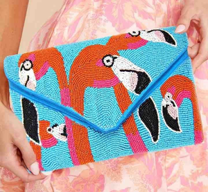 Monedero de playa con cuentas hechas a mano al por mayor, estilo bohemio chic, con cremallera, logotipo personalizado, impreso con tipografía para el verano - Product Image 5