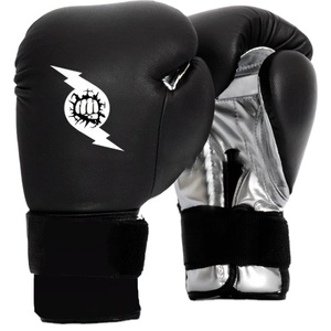 Guantes de Boxeo Profesionales Platinum de Cuero PU Transpirable con Cierre de Gancho y Bucle - Product Image 1