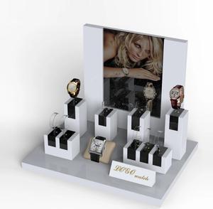 Custom for Clear Acrylic Classic <b>Corner</b> Watch Display Stand with Single <b>Shelf</b> Freestanding Installation for Wardrobe Use - Product Image 1