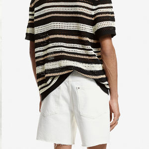 2026 Arrival Wholesale Premium Quality <b>Men</b> Casual Denim <b>Jeans</b> <b>Shorts</b> High Street Solid Quick Dry Customized Denim <b>Shorts</b> - Product Image 4