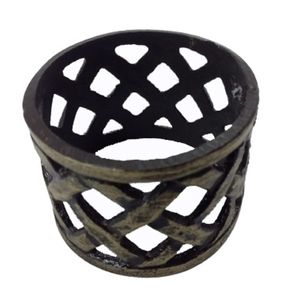Anillo para Servilletas de Aluminio Trenzado Hecho a Mano, Acabado Negro, Ecológico, Duradero, Decoración Rústica para Fiestas en Interiores/Exteriores - Product Image 2