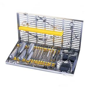 Estuche para Instrumentos Dentales de Ortodoncia de Acero Inoxidable con Inserciones Amarillas, Bandeja de Almacenamiento Profesional para Equipo de Terapia Oral - Product Image 2