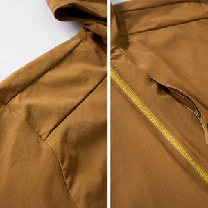 Veste technique pour homme avec fermeture éclair bidirectionnelle, protection solaire, imperméable, légère, coupe-vent avec col montant - Product Image 6